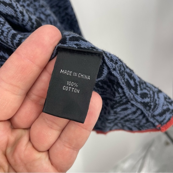 The Metropolitan Museum of Art Cotton Blue Red Floral Cardigan Sz XL - Picture 3 of 7